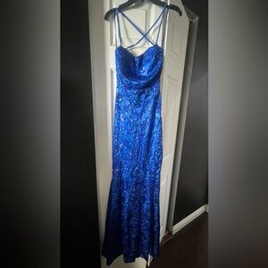 Windsor Royal Blue Sequin Gown